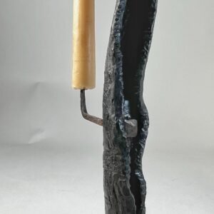 rustic forged tree candle holder